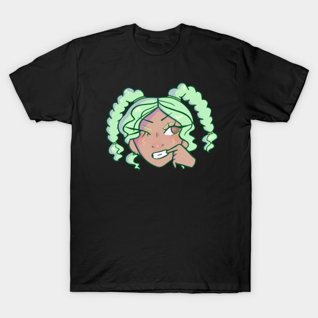 Green Haired Girl T-Shirt by novembersgirl